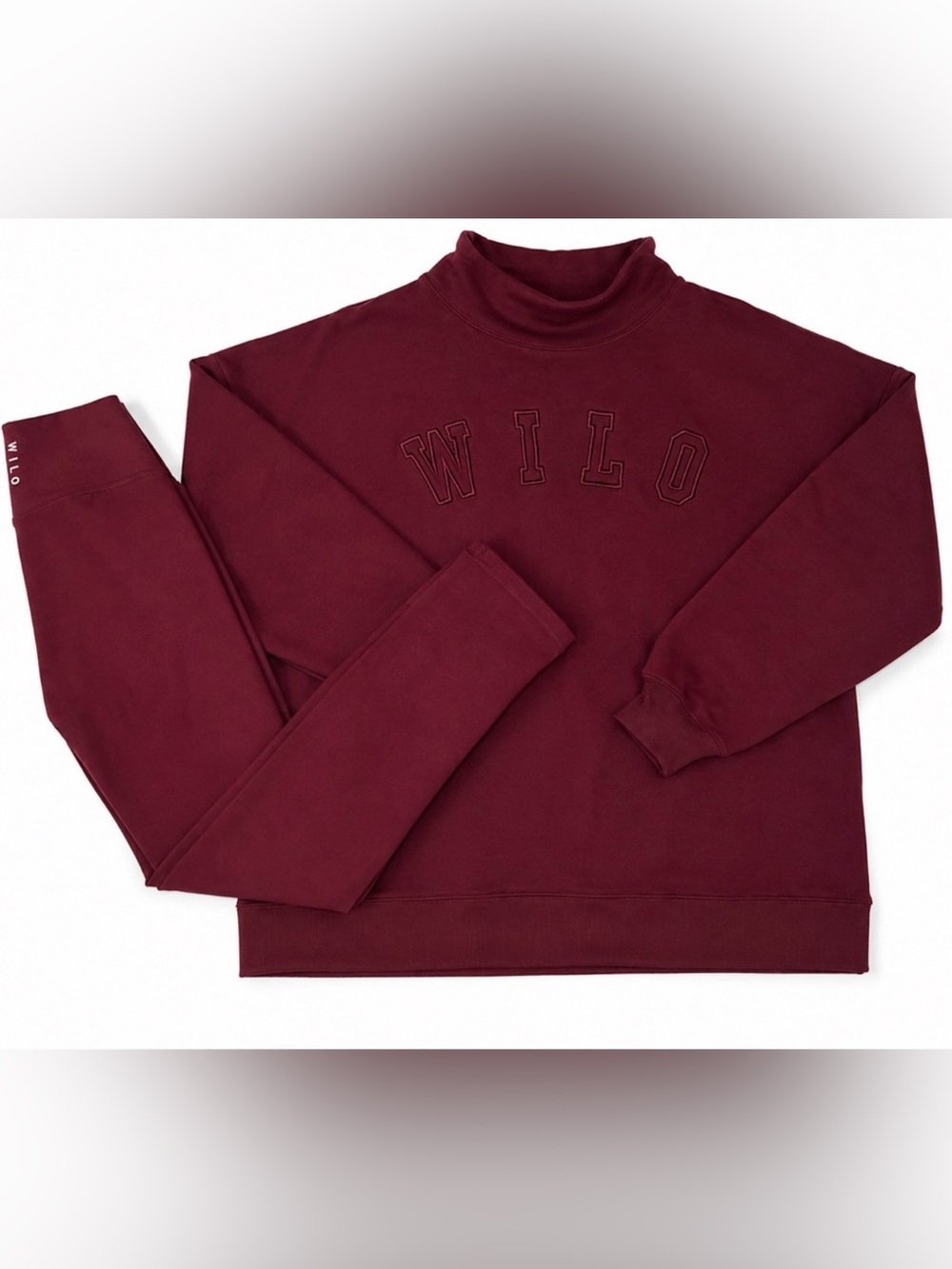 WILO THE LABEL Funnel Neck Set | Small | Burgundy 🤎🍂 - Picture 2 of 5